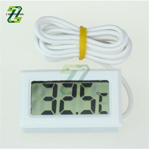 FY-10 Embedded Digital Thermometer LCD Digital Thermometer Temperature Sensor Temperature Controller With1M 3M 5M Cable Probe