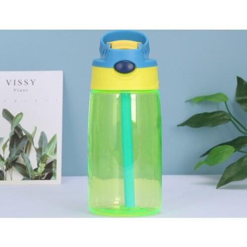 5 Color 500ml Kids Baby Water Bottle With Straw Plastic Water Bottles For Kids Bottles BPA Free Sports Bottle School Drinkware