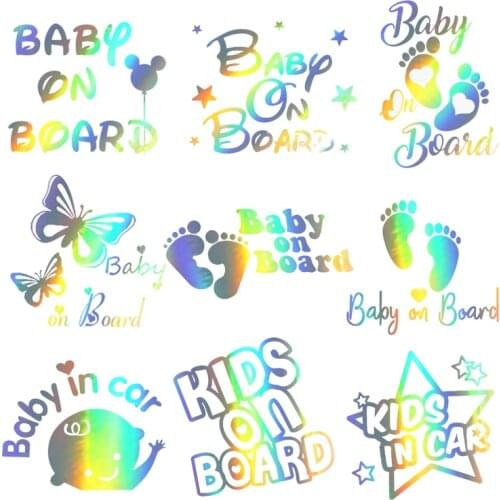 Baby On Board Vinyl 3D Funny Kid Car Sticker Baby in Car Vinyl Car Decal Decal Reflective Sticker on Car Styling