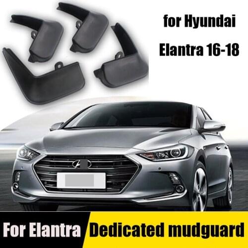 For Hyundai Elantra Avante 2016-2018 PP soft plastic anti-fouling modified auto parts 4PCS mudguard