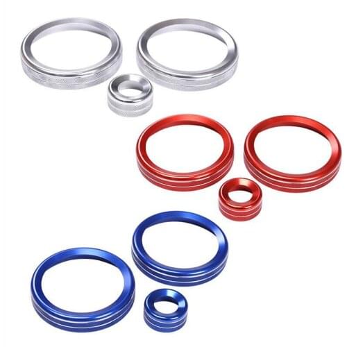 For Range Rover Velar 2018 3PCS ABS Chrome Car Air Conditioner Switch Knob Panel Cover Trim Molding Car Styling Accessories