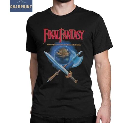Final Fantasy Classic Art Mens T Shirt Vintage Tees Short Sleeve O Neck T-Shirt Cotton Classic Clothes