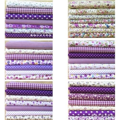 Cotton Fabric,7pcs/Lot ( 27 options) Thin Printed Plain Quilted Fabric,DIY Tissue Fabrics for Sewing Patchwork Tilda Cloth