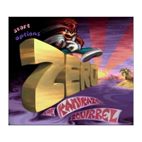 Zero the Kamikaze Squirre NTSC Version 16 Bit 46 Pin Big Gray Game Card For USA Game Players