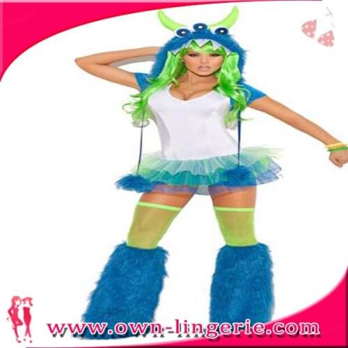 Frog costume new women fashion animal costume with leg warmer costume faux fur animal costume w1425