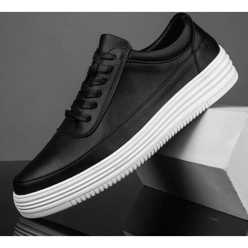 Mens Casual Shoes Luxury Brand Spring Fashion Sneakers Korean Version Casual Shoes Black White Men Shoes