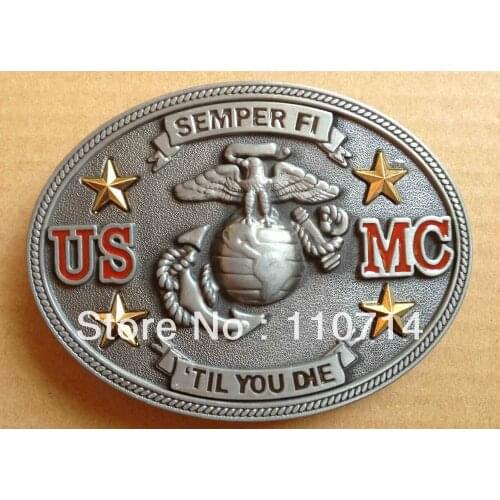 Fashion military belt buckle with pewter finish SW-B789 brand new condition with continous stock