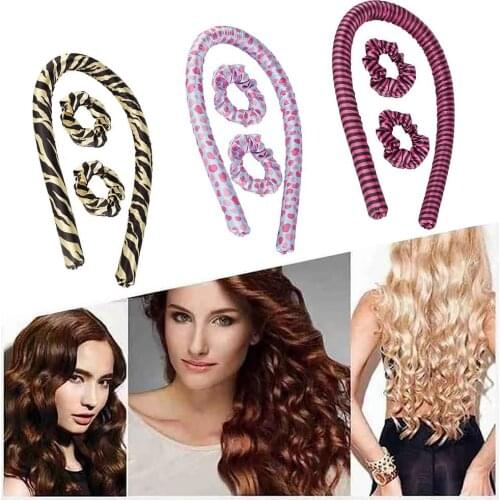 Heatless Curling Rod Headband For Women Hair Curler Ribbon Wrap Kit Silk Curls Hair Waver No Heat Curlers Rollers Styling Tools