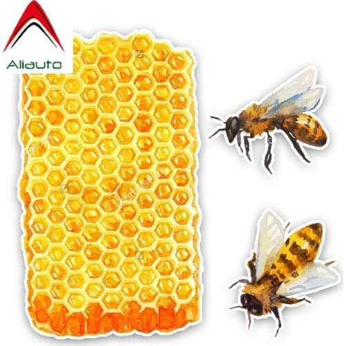 Aliauto Funny Car Sticker Delicious Honey and Bees Fashion Decal Accessories PVC for Mini Kia Golf Harman Kardon Honda,14cm*13cm