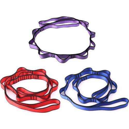 Climbing Nylon Daisy Chain Rope With Loops Yoga Hammock Hanging Strap Bandlet