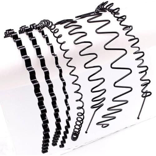 Unisex Men Women Headband Invisible Sports Female Back Non-slip Metal Spiral Wave Sports Hairband Fashion Hair Accessories
