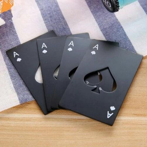 Quevinal Stainless Steel Creative Poker Card Beer Bottle Opener Personalized Funny Credit Card Bottle Opener Card of Spades Bar