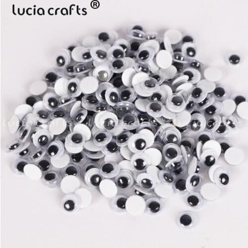 200pcs 6mm/8mm/10mm/12mm/15mm Self Adhesive Googly Wiggly Eyes For DIY Craft Dolls Toy Eyeballs Scrapbook Accessories K0881