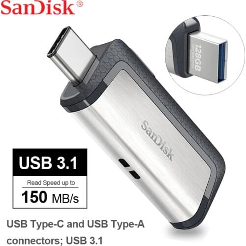 SanDisk Ultra Dual Drive USB 3.1 Type-C 256GB 128G 64G 32G Multifunctional USB Flash Drive For Smartphones/Tablets/Computers