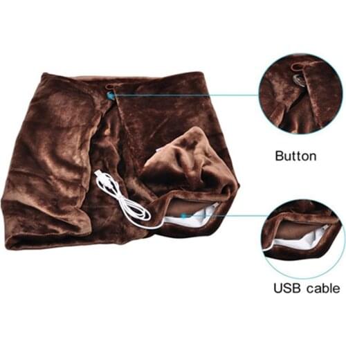 45x80cm USB Heated Shawl Electric Heating Blanket Thermal Shoulder Neck Clothes Soft 5V 4W For Winter Warmer Health Care Warm