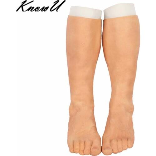 KnowU Silicone Prosthesis Cover Highly Simulated Skin Artificial Legs Feet Cover Scars modelмодель ноги modelo de pierna