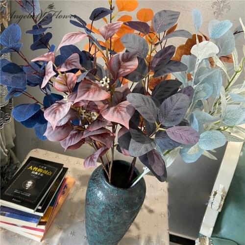 Nordic European Artificial Green Plants Bodhi Leaf Olive Branch Fruit Bodhi Eucalyptus Leaf Wedding Home Decor Christams Grass