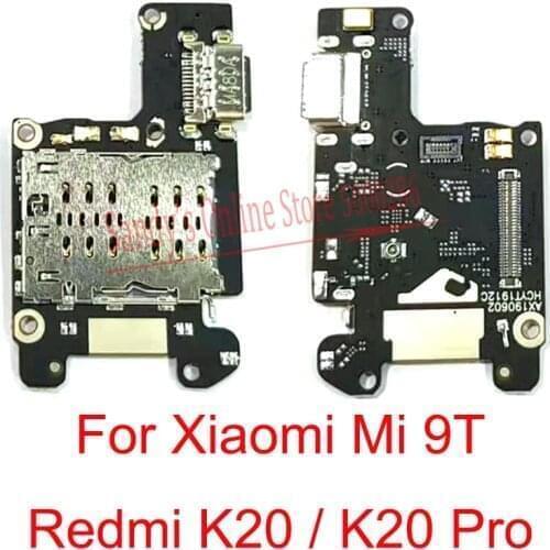 USB Charging Port Dock Plug Connector Charger Board SIM Card Tray Slot Flex Cable For Xiaomi Redmi K20 K20 Pro Mi 9T Mi9t K20pro