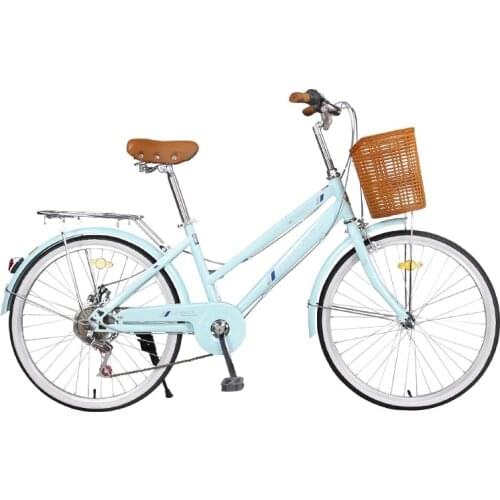 Bicycle Adult 6-speed Female City Riding Ordinary Travel 24 Inch Rural Wind