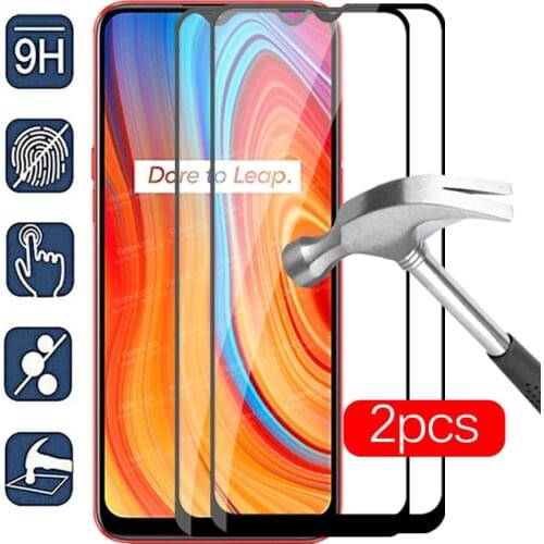 2pcs protective Glass realme c3 Glass screen protector For oppo realme c 3 real me c3 3c realmec3 6.5" safety armor phone Film
