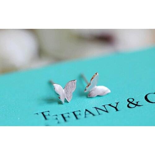 Shuangshuo Cute Butterfly Earings Fashion Jewelry Animal Stud Earrings for Women Wedding Earrings Party Gifts oorbellen S029