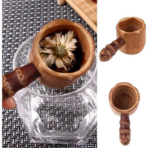 1 PC Bamboo Tea Strainer Tea Handy Tool Accessories Home Office Colander Hand Made Artware Anti-mildew Tea Strainer Filter