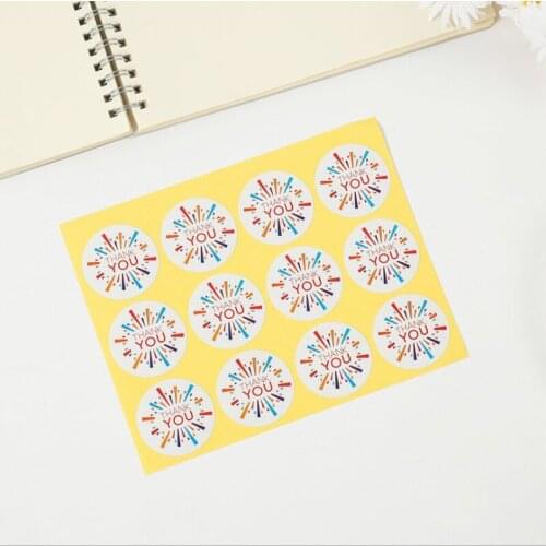 1200pcs/lot white round sealing sticker stationery envelope scrapbook party baking holiday business sealing sticker