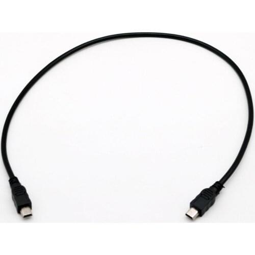 1x USB Mini 5 Pin Male to Mini Male Plug Extention Data Transfer Power Connector Cable Cord 50cm/1.5ft