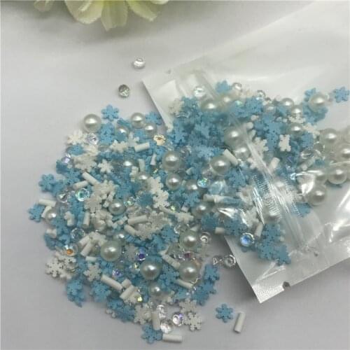 20g Christmas Snow mix for Resin DIY Supplies Nails Art Polymer Clear Clay accessories DIY Sequins scrapbook shakes Craft