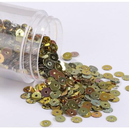 2000pcs/Pack Double Color Sequin 4mm Brilliant Flat Round Loose Sequins Paillettes Sewing Craft, Wedding Decoration Confetti