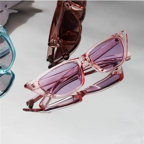 2021 Vintage Rectangle Sunglasses Women Brand Designer Small Frame Sun Glasses Retro Black Eyewear Narrow Sunglass Weird UV400