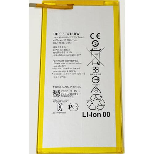 3.8V 4800mAh HB3080G1EBW For Huawei MediaPad T1 10 T1-A21L T1-A21W T1-A22L T1-A23L Battery