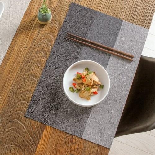 4Pcs/Set Anti-Skid Placemat Washable Dining Table Mats PVC Kitchen Table Decorative Placements Heat-Resistant Dishes Coaster