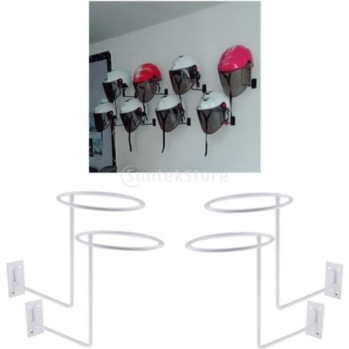 4pc Wall Mount Helmet Holder Jacket Rack Showing Motorcycle Accs for House