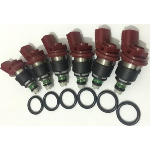 6# flow test 740cc side feed fuel injector for nissan replace for Nismo 16600-RR544 Silvia skyline SR20 S13 S14 S15