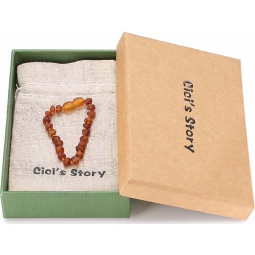 Baltic Amber Bracelet for Adult (Cognac Raw) - 2 Sizes