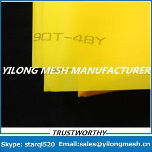 Fast Delievery And Free Shipping!! 15 Meters 90T(230 mesh)-48um-145cm Yellow Polyester Monofilament Silk Screen Printing Mesh