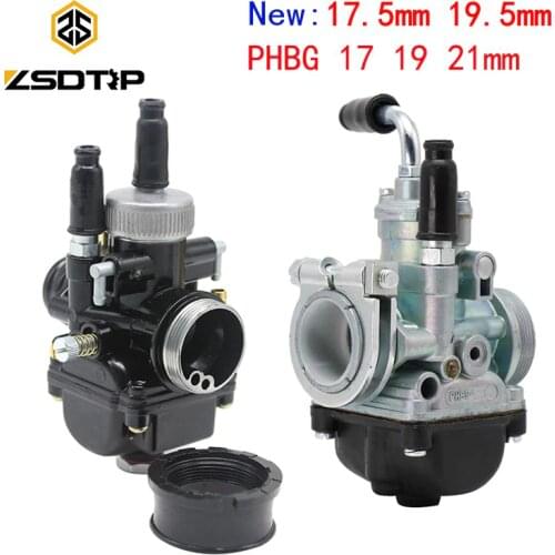ZSDTRP 17mm 19mm 21mm 2T Dellorto PHBG DS Black Carburetor PHBG Carb DIO JOG 50cc 90cc RG50 BWS100 for Puch Yamaha Zuma