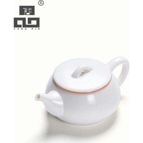 TANGPIN ceramic teapot white kettle chinese tea pot porcelain teaset