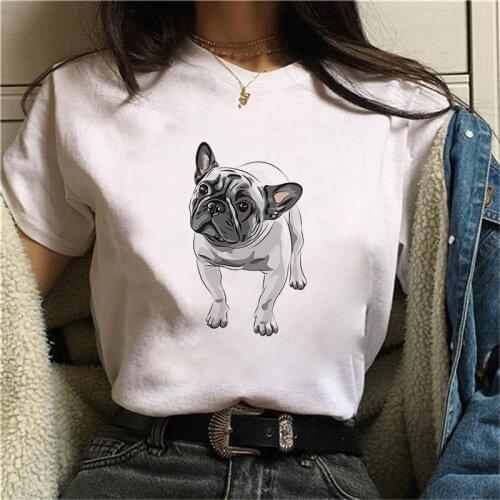 Summer Fashion Women Tops Tee Cartoon Print T-shirt Cute Dogs Tee Shirts Loose Casual Funny Tee Shirts Clothing Femme