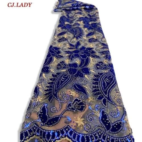 Latest Colorful African Sequins Lace Fabric French Mesh Laces High Quality 2021 Lace Nigerian Lace Fabric For Party Dress A04