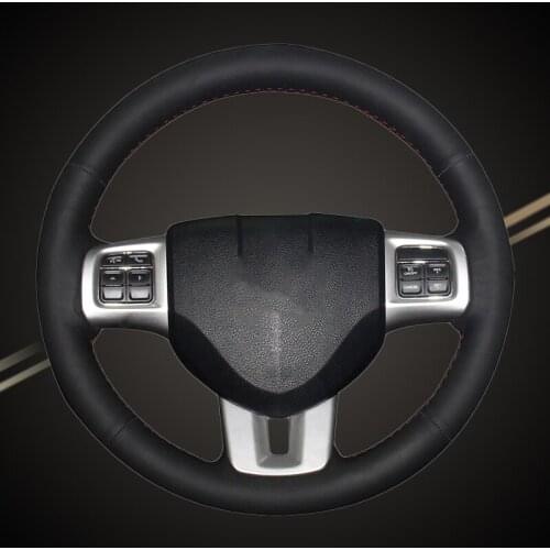 Car Braid On The Steering Wheel Cover for Dodge Grand Caravan Journey Avenger Durango Car-styling Auto Braiding Wheel Covers