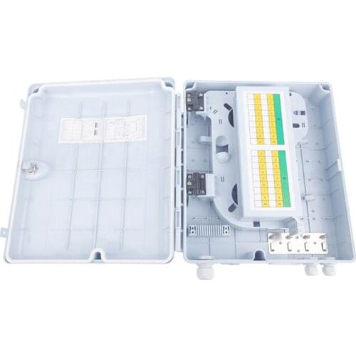 Manufacturing Price New design ftth fttx fiber optic box 32 core terminal box ABS PC CE fiber splitter distribution box
