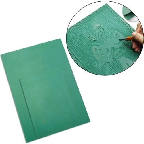 Rubber Block Stamp Carving Blocks Stamp Making Kit PVC Rubber Board Print Ink Plate for Printmaking Printing and More