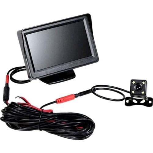 Novel-4.3 Inch Table LCD Monitor TFT Car Parking System Night Vision Reversing Backup Camera Waterproof for Truck Vehicle