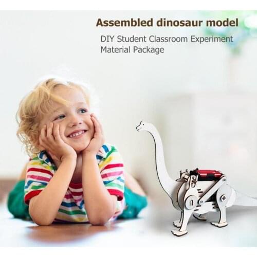 DIY Assembly Science STEM Toys Electric Walking Dinosaur T Rex Set Puzzle Boys Craft Technology Educational Toys For Children