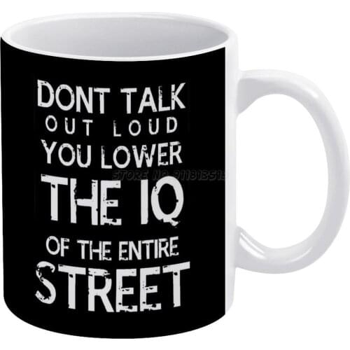 Sherlock-Don't Talk Out Loud... White Mug 11oz Funny Ceramic Coffee Tea Milk Cups Sherlock Watson John Watson Moriarty Tv Series