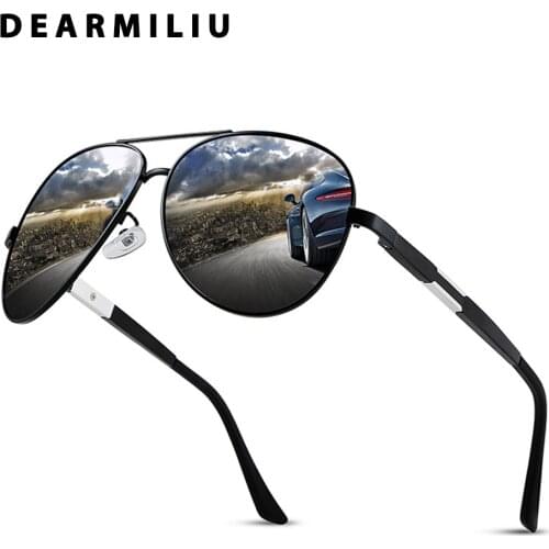 DEARMILIU Retro Mens Polarized Sunglasses Women Driving Eyewear Accessories Pilot Sun Glasses Goggle UV400 Gafas De Sol For Men