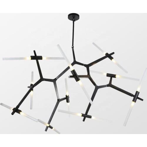 Modern Villa Tree Branch Chandelier Dimmable G9 Herringbone Pendant Light Living Room Dining Room Luxury Hanging Lamp Fixture