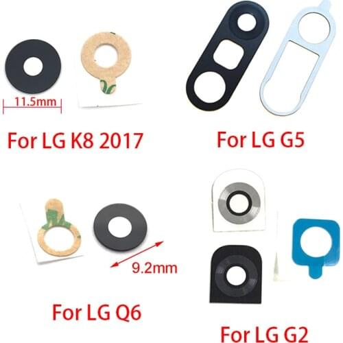 Camera Glass For LG V20 V30 G2 G5 G6 G7 Q6 K8 2017 Rear Back Camera glass Lens With Glue Adhesive